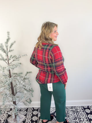 Risen | Festive High Rise Jeans | Hunter Green