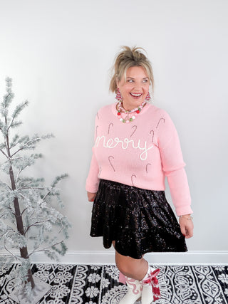 The Glimmer Girl Mini Skort | Black