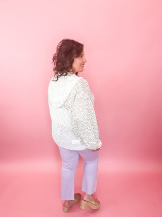Floral Bounty Eyelet Sweater