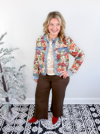 Denim Blossom Jacket
