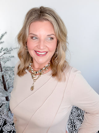 Structured in Style Top | Tan