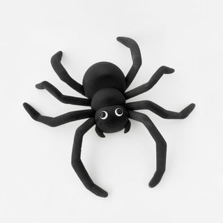 Flocked Giant Spider 32" Black