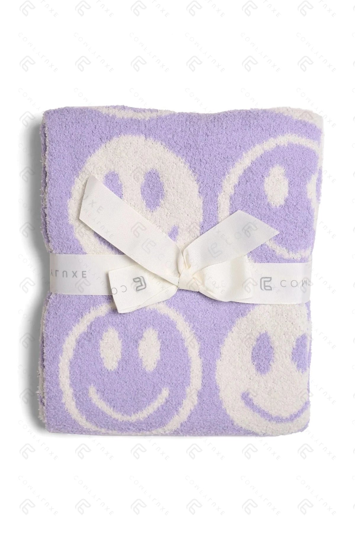 Lavender Happy Face Blanket