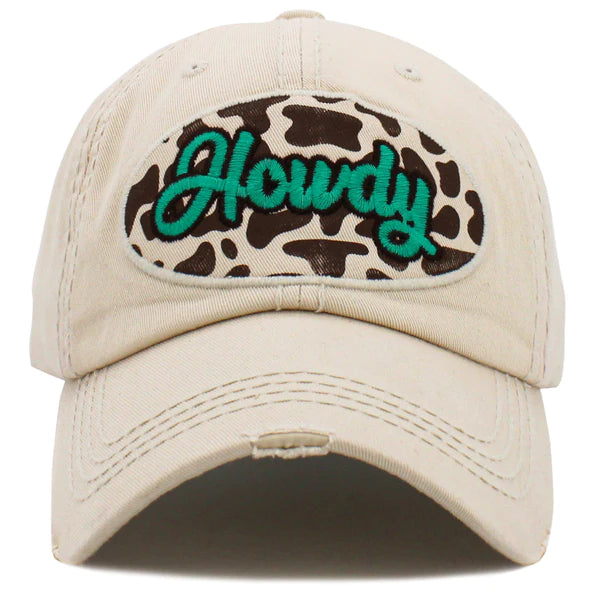 "Howdy" Vintage Wash Ballball Cap