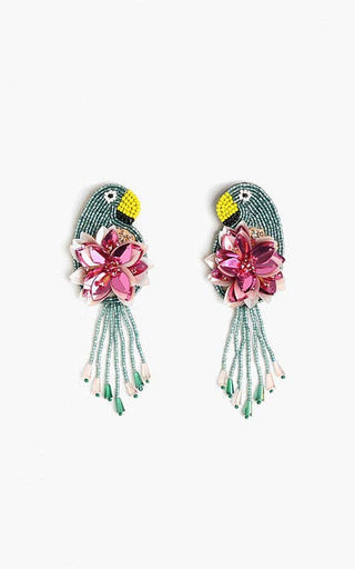 Retro Parrot Beaded Earrings