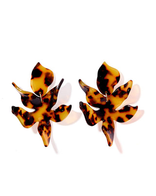 Flora Earrings | Brown Tortoise