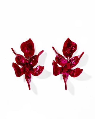 Flora Earrings | Pinot Noir