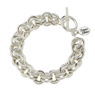 Susan Shaw |  Silver Double Link Chain Bracelet