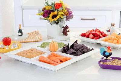 Nora Fleming Melamine Square Sectioned Platter