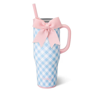 Gingham swig mega mug.