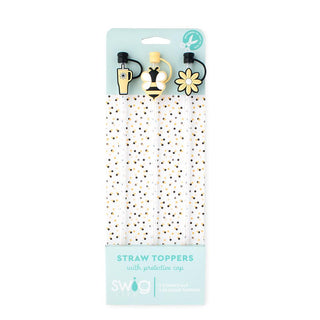 Busy Bee Straw Topper Set