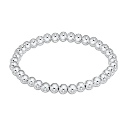 Classic Grateful Pattern Bead Bracelet Sterling 4mm