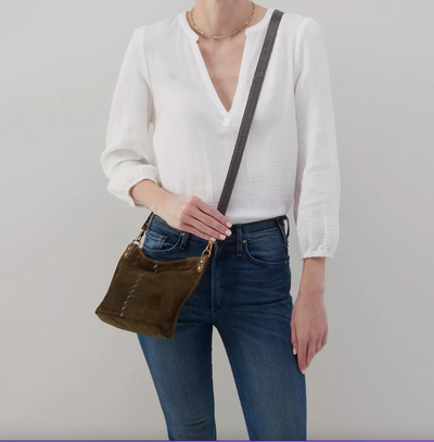 Pier Small Crossbody | Herb with Whipstitch