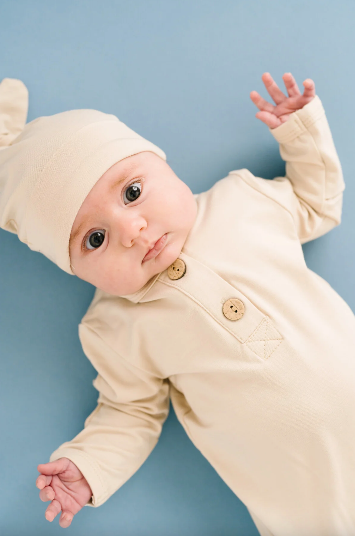 Cream Bamboo Sleep Gown Set