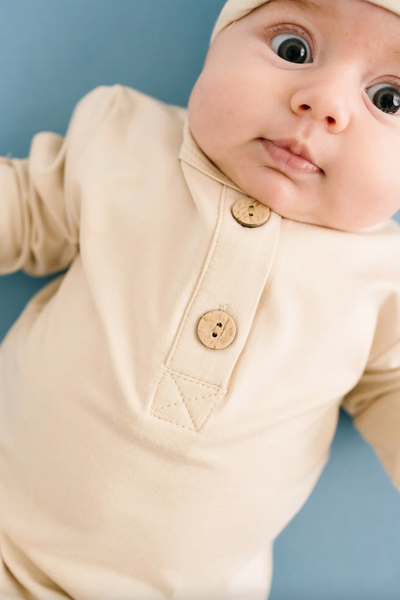 Cream Bamboo Sleep Gown Set