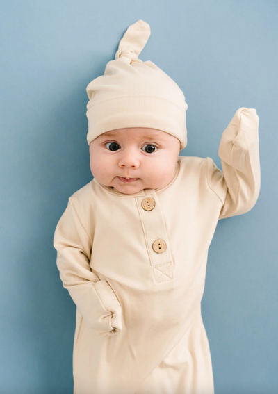 Cream Bamboo Sleep Gown Set
