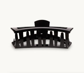 Open Jet Black Large Hair Clip