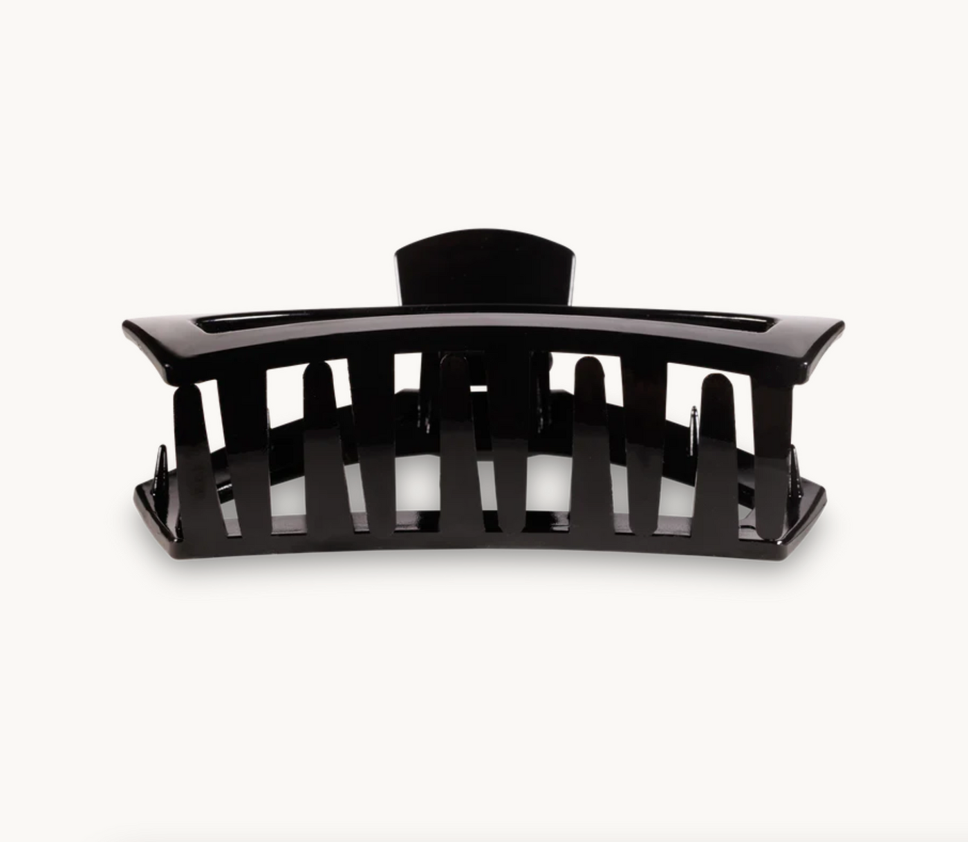 Open Jet Black Large Hair Clip