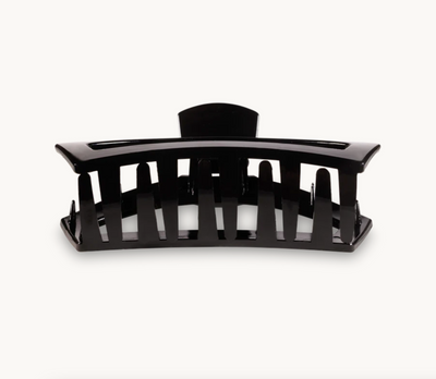 Open Jet Black Large Hair Clip