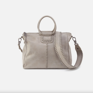 Sheila Medium Satchel | Granite Grey with Whipstitch