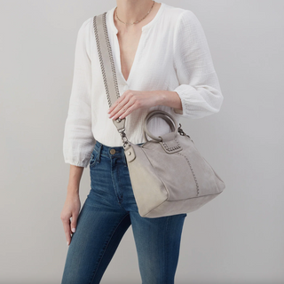 Sheila Medium Satchel | Granite Grey with Whipstitch