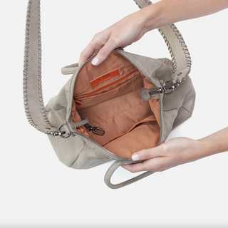 Sheila Medium Satchel | Granite Grey with Whipstitch