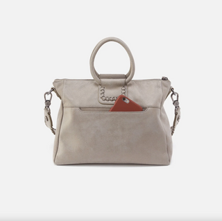 Sheila Medium Satchel | Granite Grey with Whipstitch
