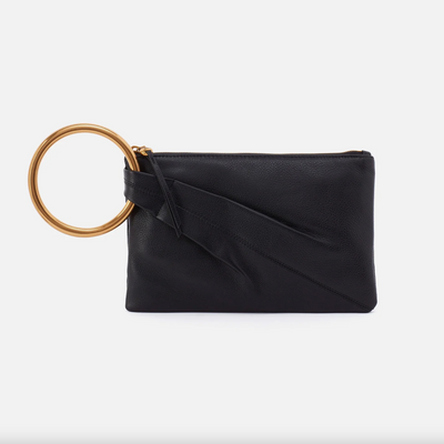 Sheila Hard Ring Clutch | Black