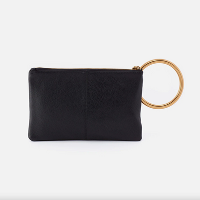 Sheila Hard Ring Clutch | Black