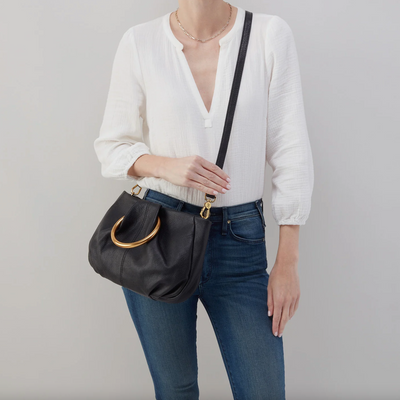Sheila Hard Ring Satchel | Black