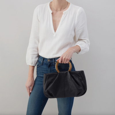 Sheila Hard Ring Satchel | Black