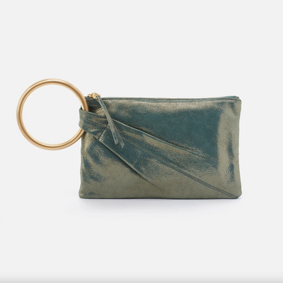 Sheila Hard Ring Clutch | Evergreen Shimmer