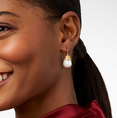 Noel Earring Gold/Pearl