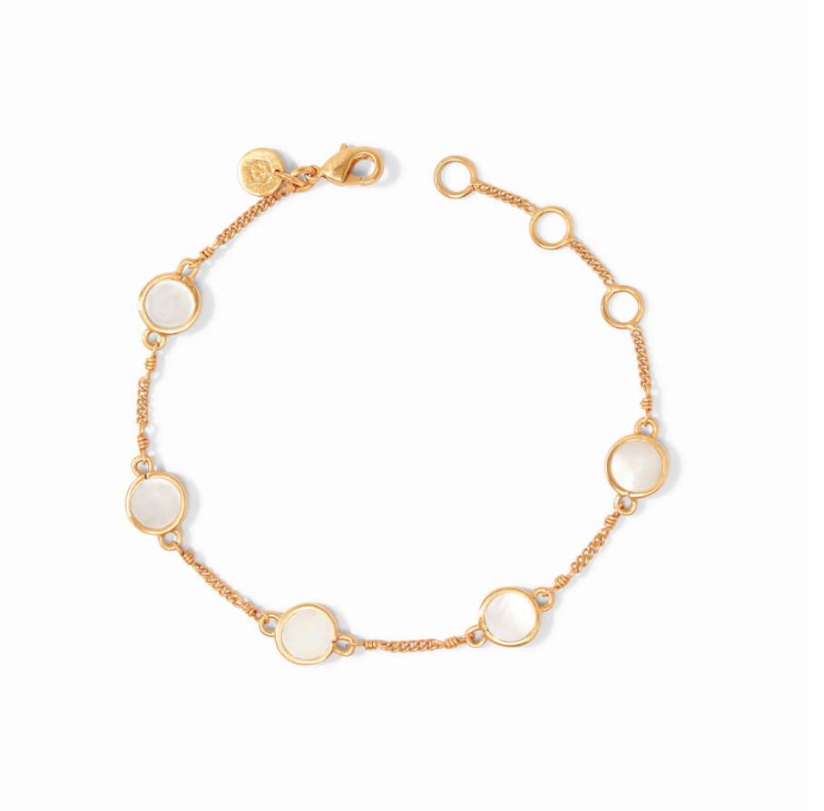 Valencia Delicate Station Necklace Gold/Mother Of Pearl