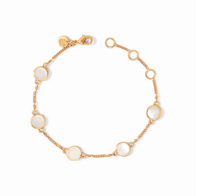 Valencia Delicate Station Necklace Gold/Mother Of Pearl
