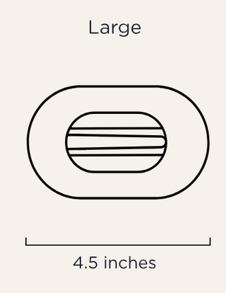 Coconut White Large Flat Round Clip
