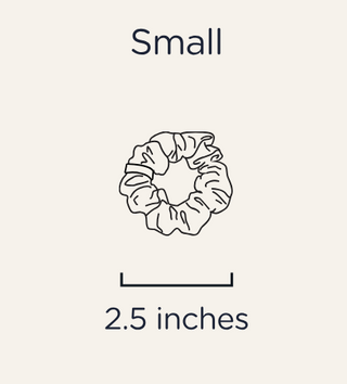 Silver Flames Silk Small Scrunchie