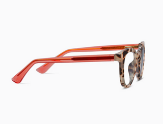 Tribeca Reading Glasses - Gray Tortoise/Coral