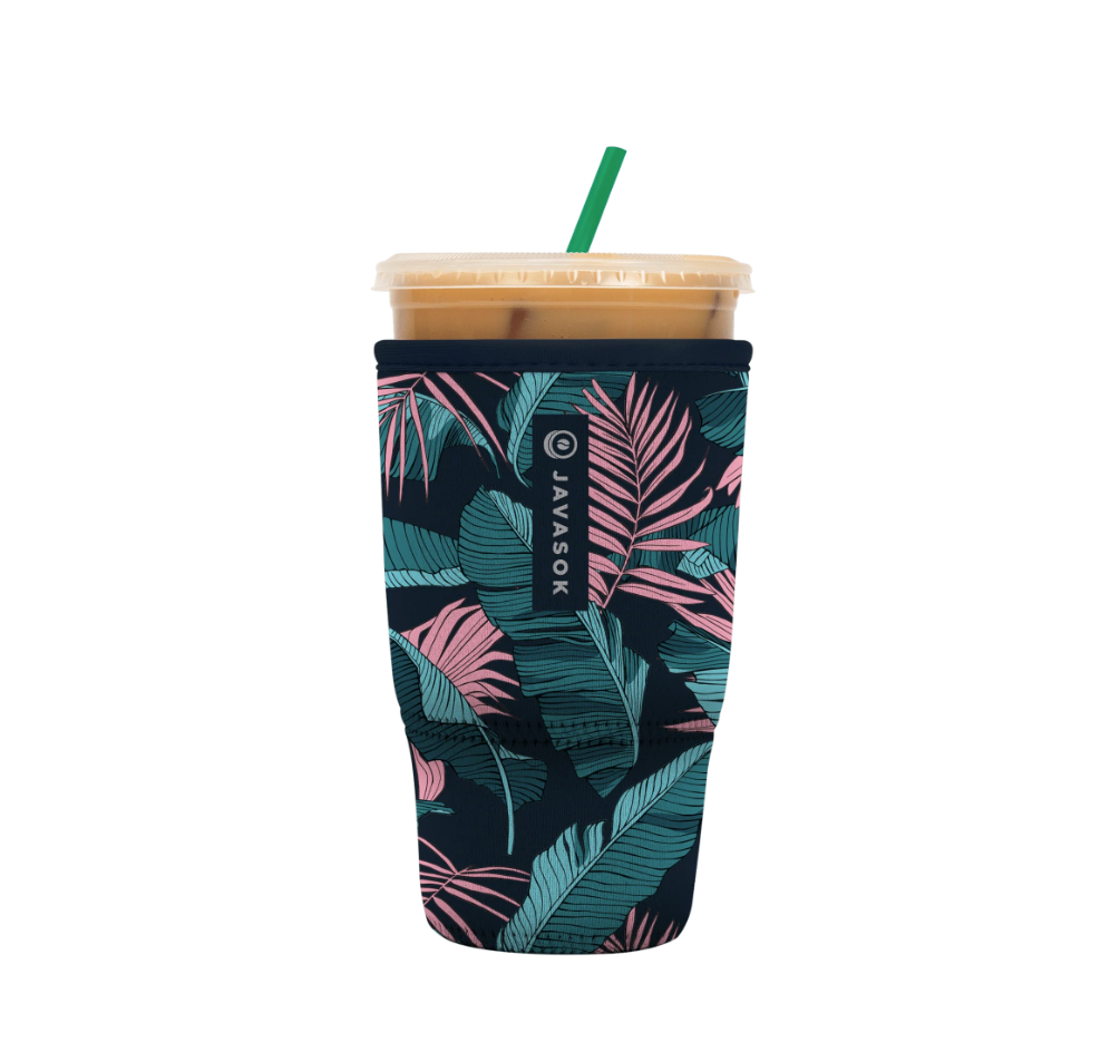 JavaSok Large Midnight Tropics Drinkware Koozie