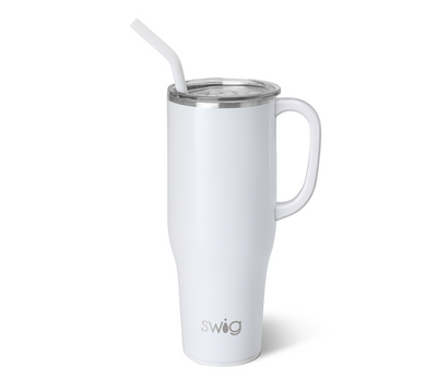 Shimmer Diamond White Mega Mug 40oz