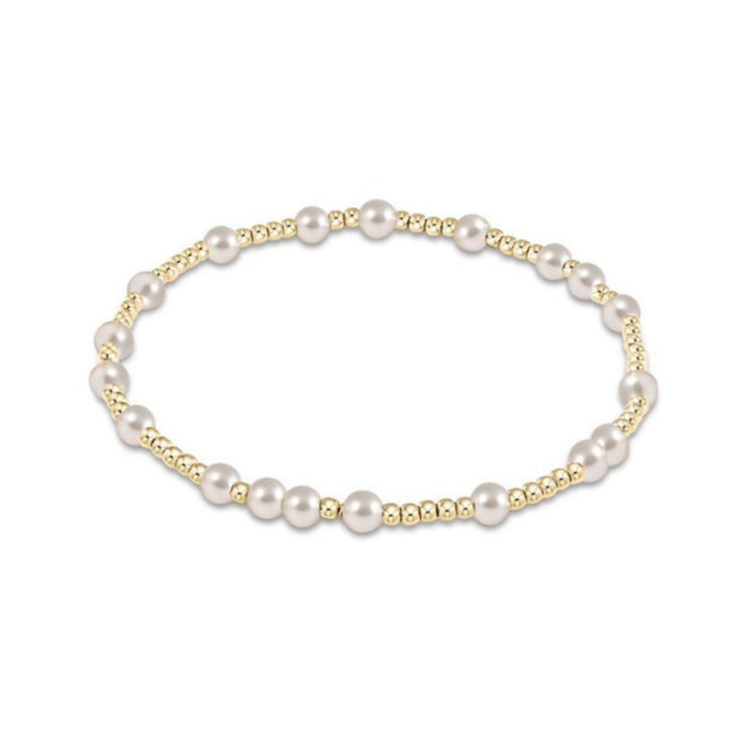 Hope Unwritten 6mm Bead Bracelet - Pearl