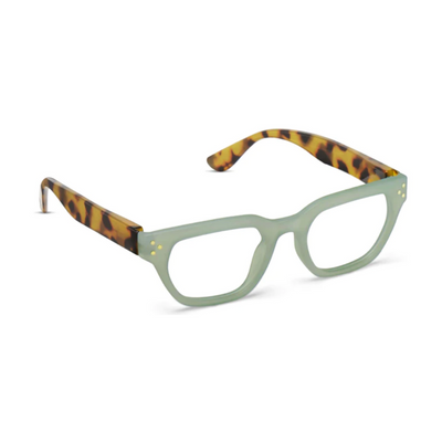+3.50 Flora Reading Glasses Mint/Tokyo Tortoise