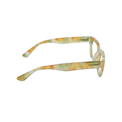 +2.50 Prism Focus Reading Glasses Green/Orange