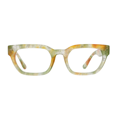 +2.50 Prism Focus Reading Glasses Green/Orange