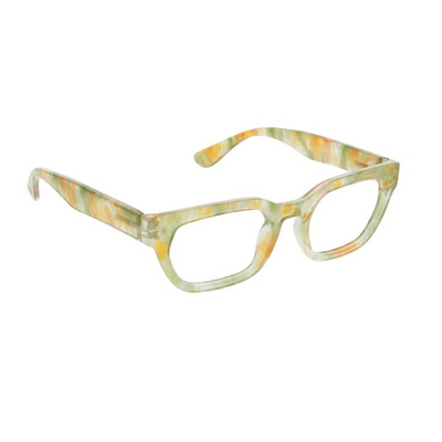 +2.50 Prism Focus Reading Glasses Green/Orange