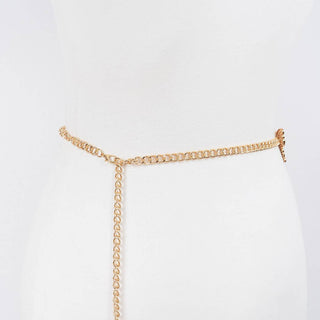 Butterfly Buckle Layered Chain Belt