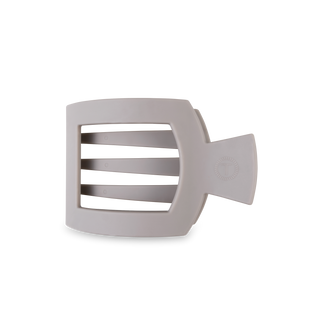Silver Flames Medium Flat Square Hair Clip