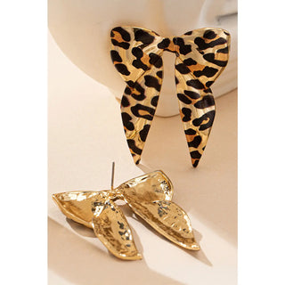 Wild Leopard Bow Earrings