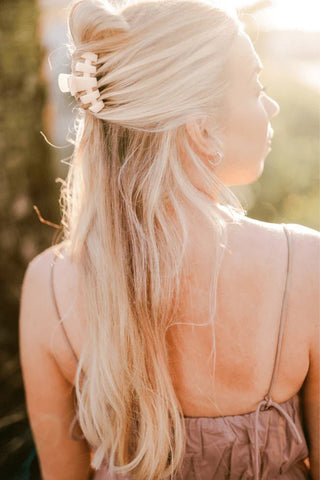 Almond Beige Classic Hair Clip