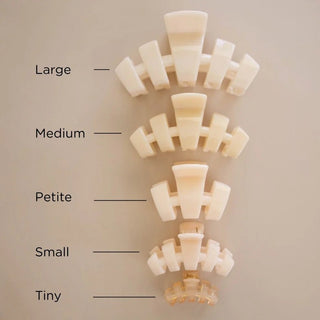 Almond beige classic claw claw hair clips.